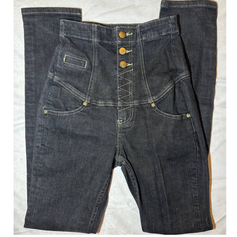 Vintage Virgin Only High Waist Black Slim Jeans Size 1